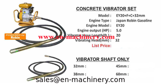 China 5.0HP Robin gasoline concrete vibrator, EY20 petrol motor with CE used for concrete vibrator supplier