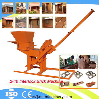 Manual Clay Brick Pressing Machine 2-40 Soil Cement Interlocking Block Making Machine supplier