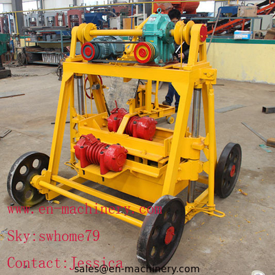 Mobile Diesel Concrete Block Making Machine 4-45 no Electric Concrete Brick Making Machine