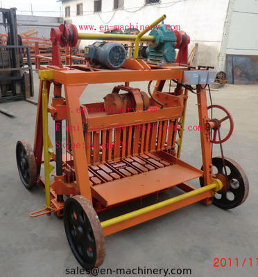 Mobile Diesel Concrete Block Making Machine 4-45 no Electric Concrete Brick Making Machine