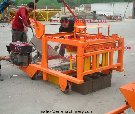 Mobile Diesel Concrete Block Making Machine 4-45 no Electric Concrete Brick Making Machine