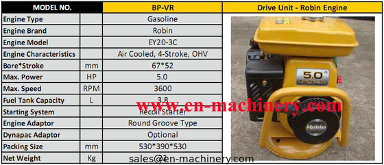 Robin Gasoline Engine Concrete Vibrator, Electric Portable Concrete Vibrator, Sall Honda