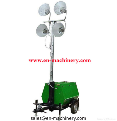 Vehicle-mounted Portable Outdoor Light Tower,handbrake mobile lighting tower