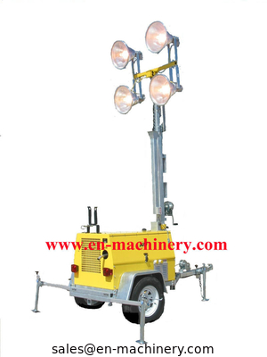 Vehicle-mounted Portable Outdoor Light Tower,handbrake mobile lighting tower