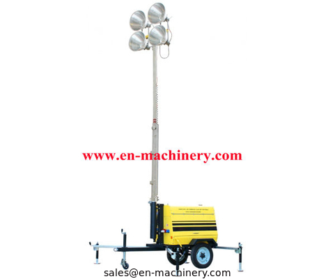 Vehicle-mounted Portable Outdoor Light Tower,handbrake mobile lighting tower