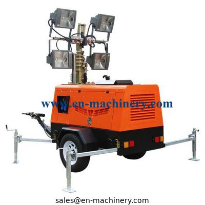Vehicle-mounted Portable Outdoor Light Tower,handbrake mobile lighting tower