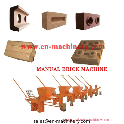 Low Cost to Build House 2-40 Manual Clay Brick Pressing Machine Block Making Machine